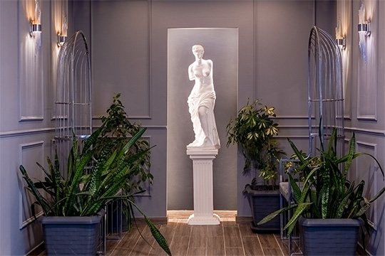 Elegant waiting area at Turkey Teeth Dental Clinic.